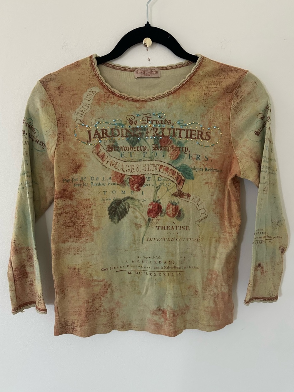 Skinny Minnie Y2K Graphic Long
Sleeve Shirt - strawberry size M